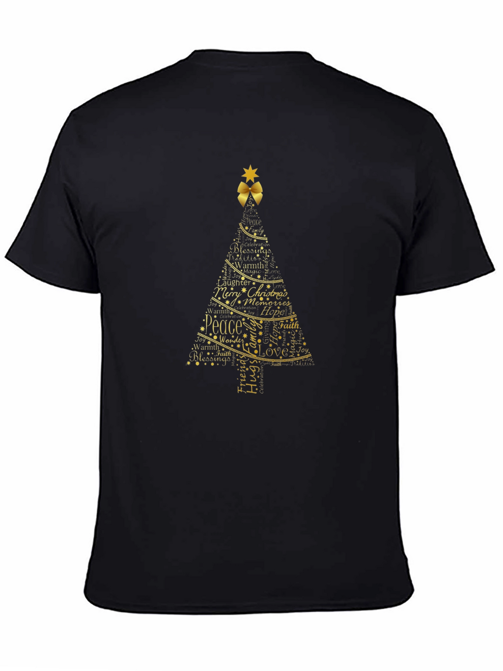 Christmas Tree Word Art Tee