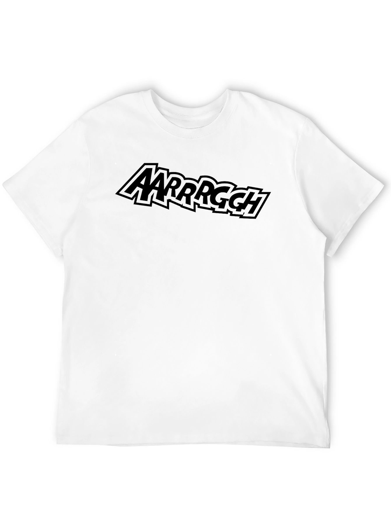 AARRRGGH Pirate Comic Style Black T-Shirt