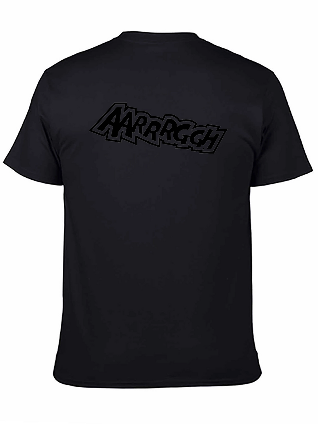AARRRGGH Pirate Comic Style Black T-Shirt