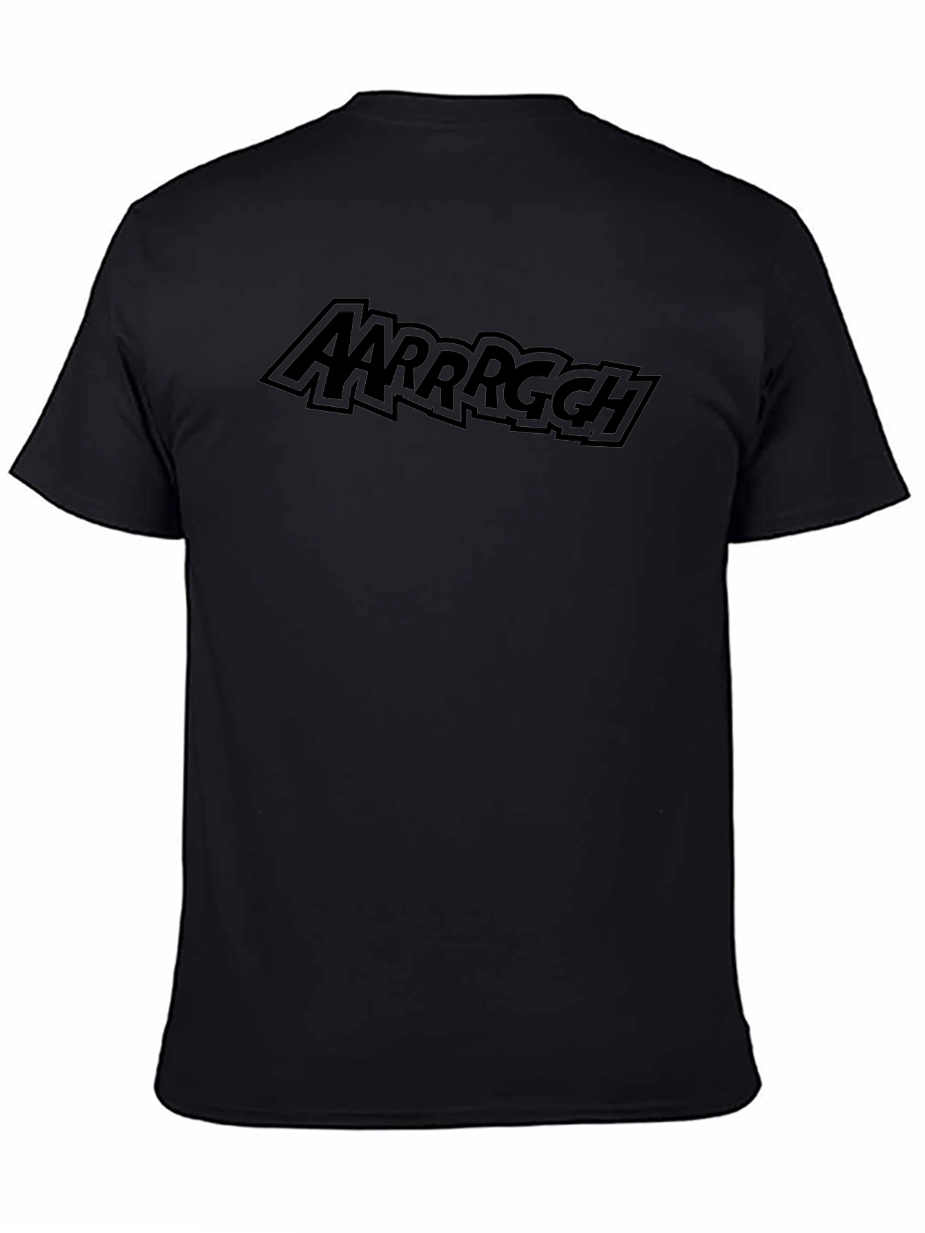 AARRRGGH Pirate Comic Style Black T-Shirt