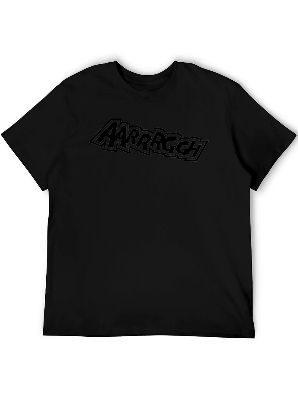 AARRRGGH Pirate Comic Style Black T-Shirt