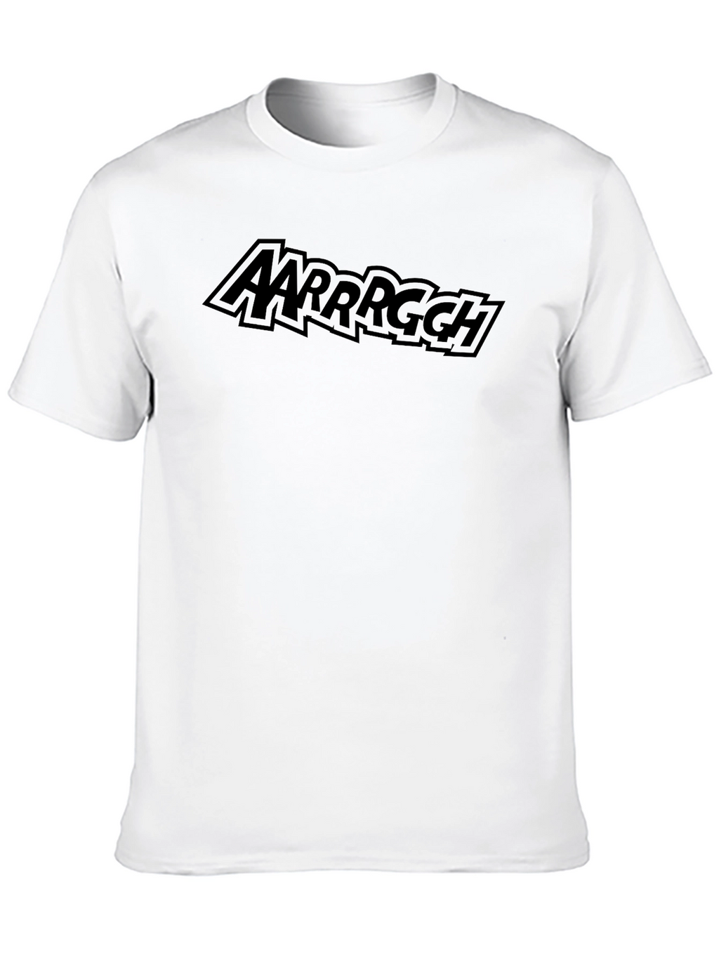 AARRRGGH Pirate Comic Style Black T-Shirt