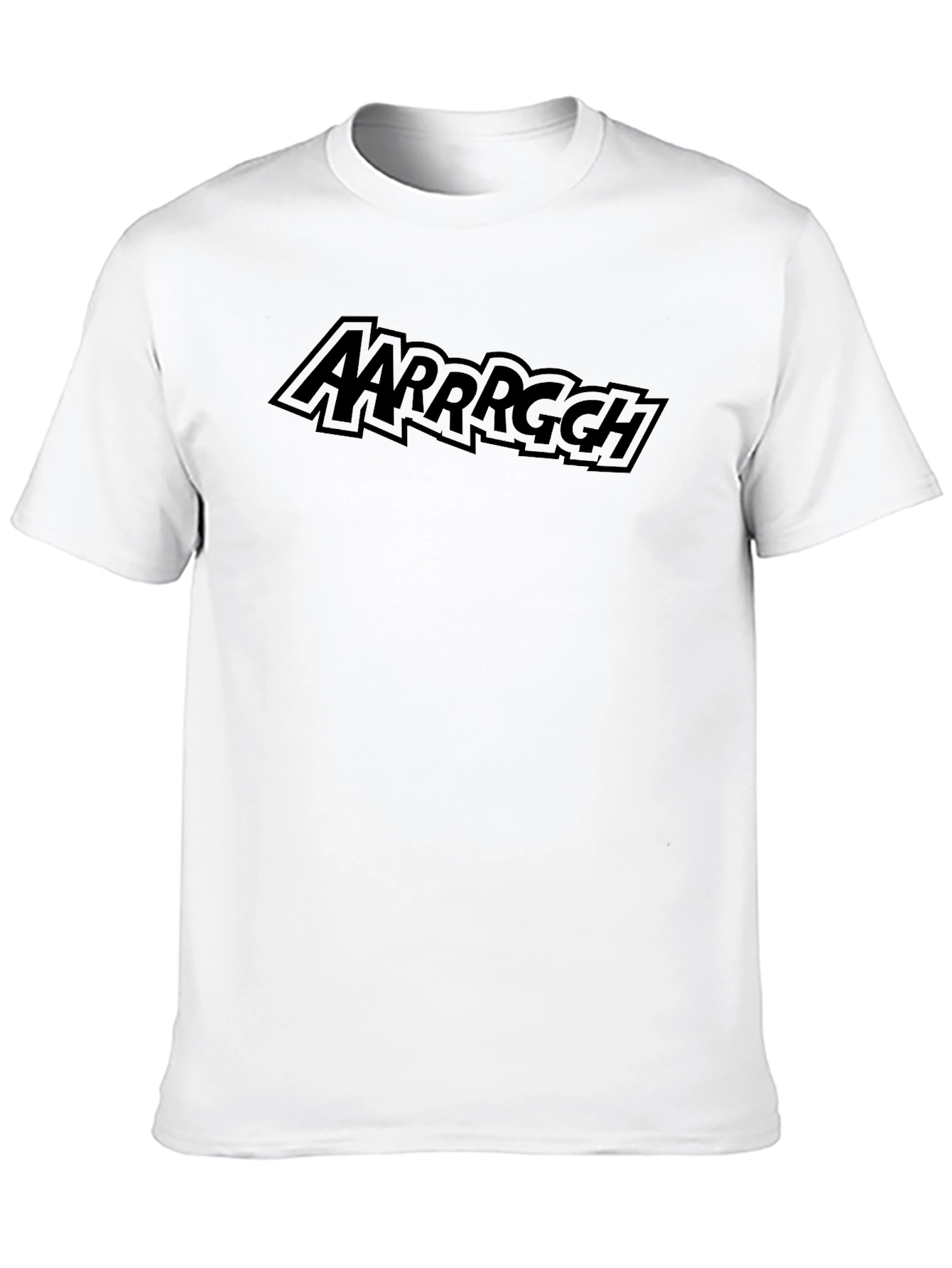 AARRRGGH Pirate Comic Style Black T-Shirt