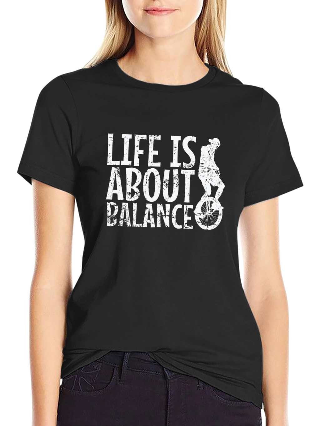 Life is About Balance - Unicycle Graphic T-Shirt