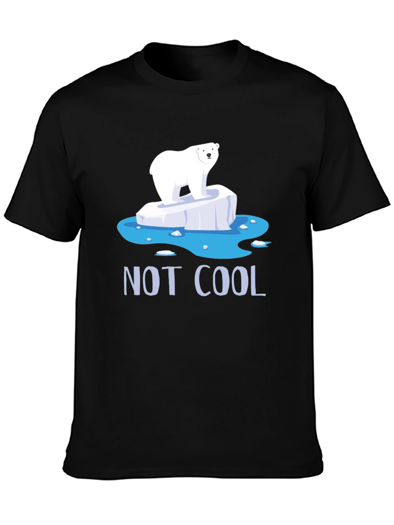 Not Cool Polar Bear Graphic T-Shirt - Global Warming Awareness