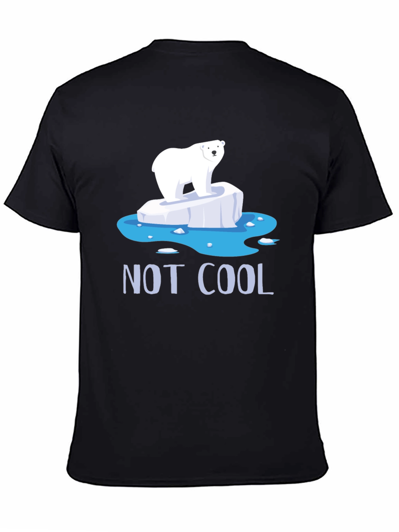 Not Cool Polar Bear Graphic T-Shirt - Global Warming Awareness