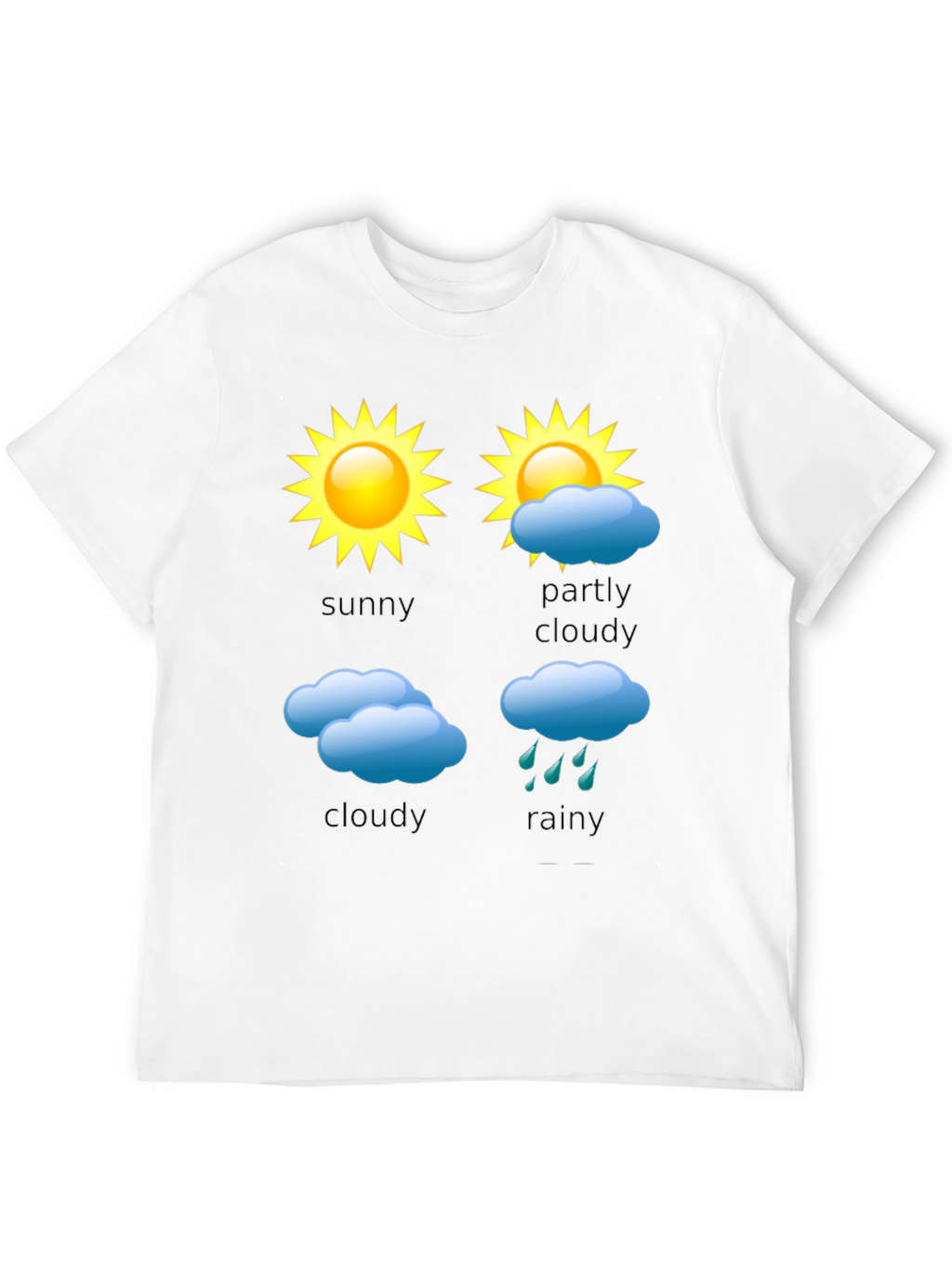 Weather Forecast T-Shirt - Sunny Cloudy Rainy