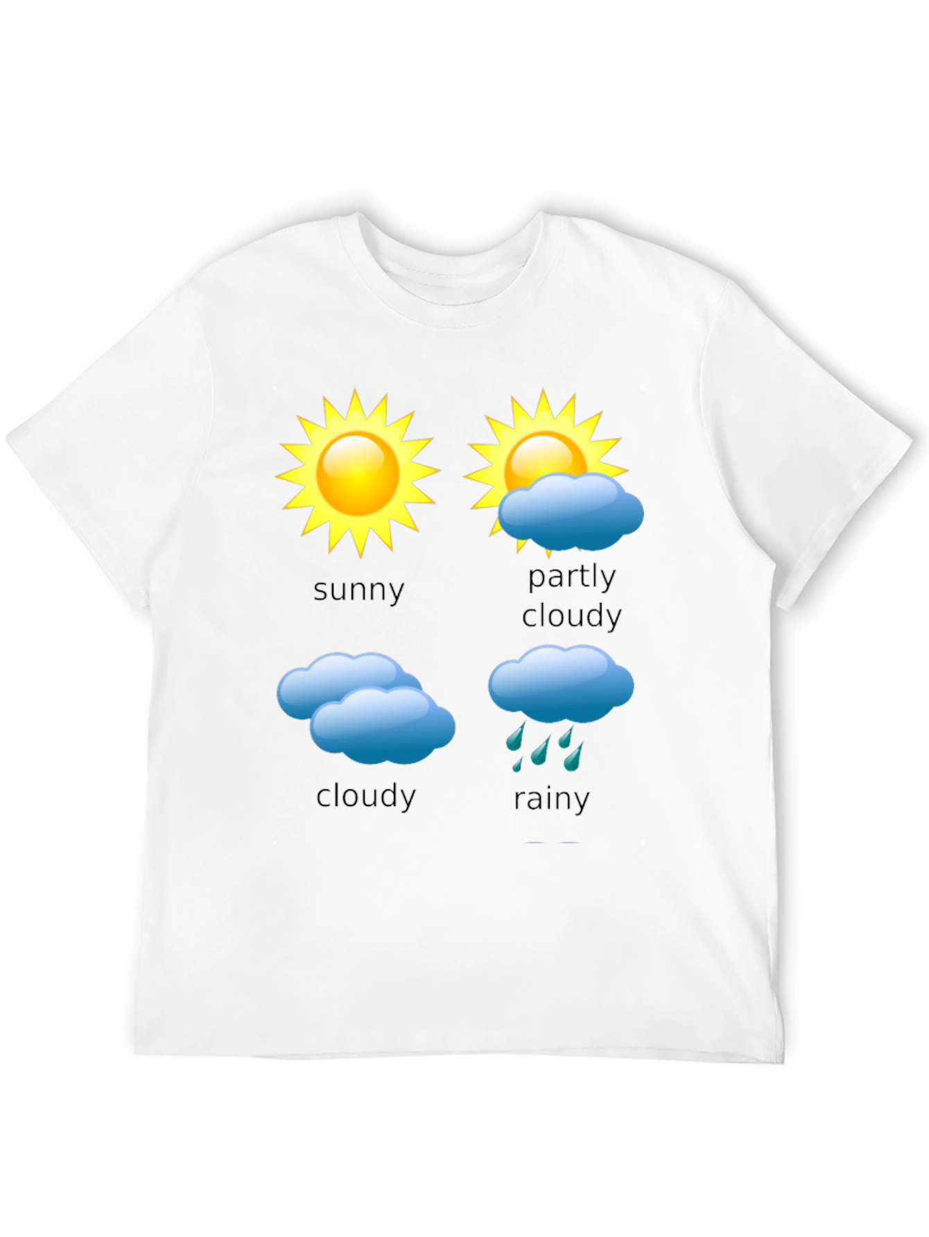 Weather Forecast T-Shirt - Sunny Cloudy Rainy