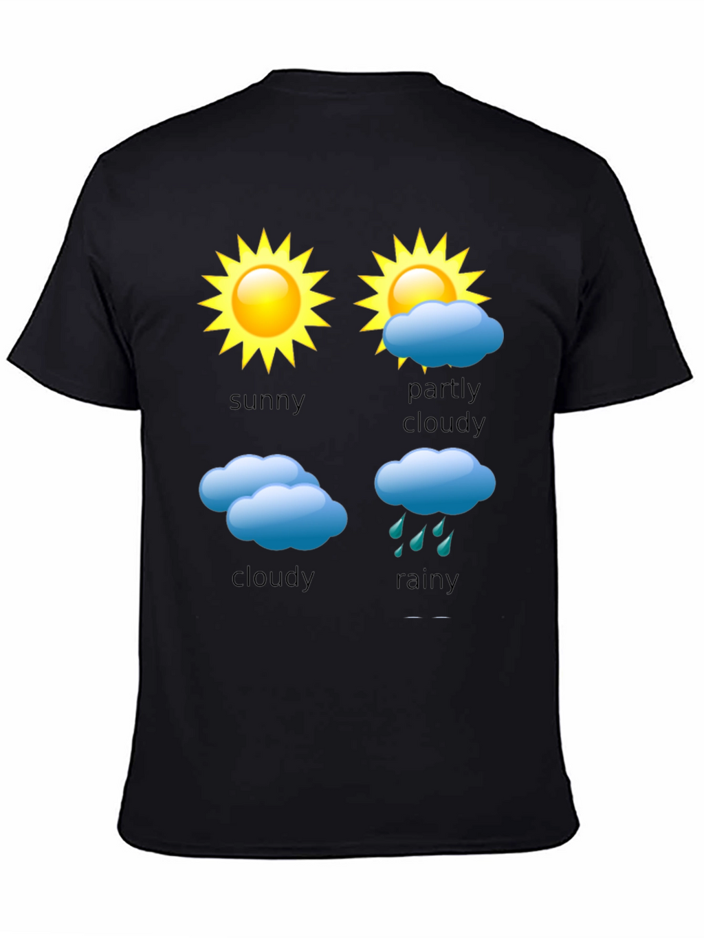 Weather Forecast T-Shirt - Sunny Cloudy Rainy