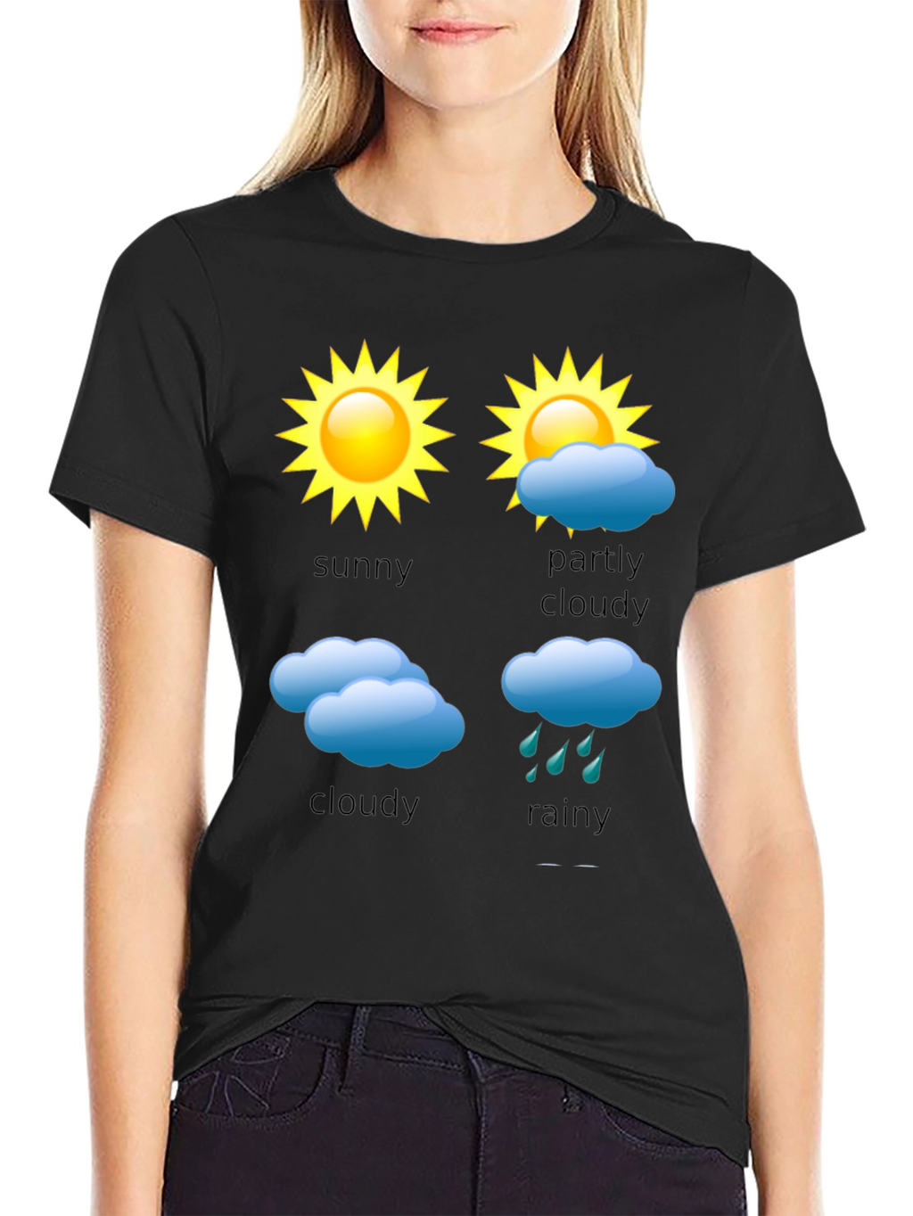 Weather Forecast T-Shirt - Sunny Cloudy Rainy