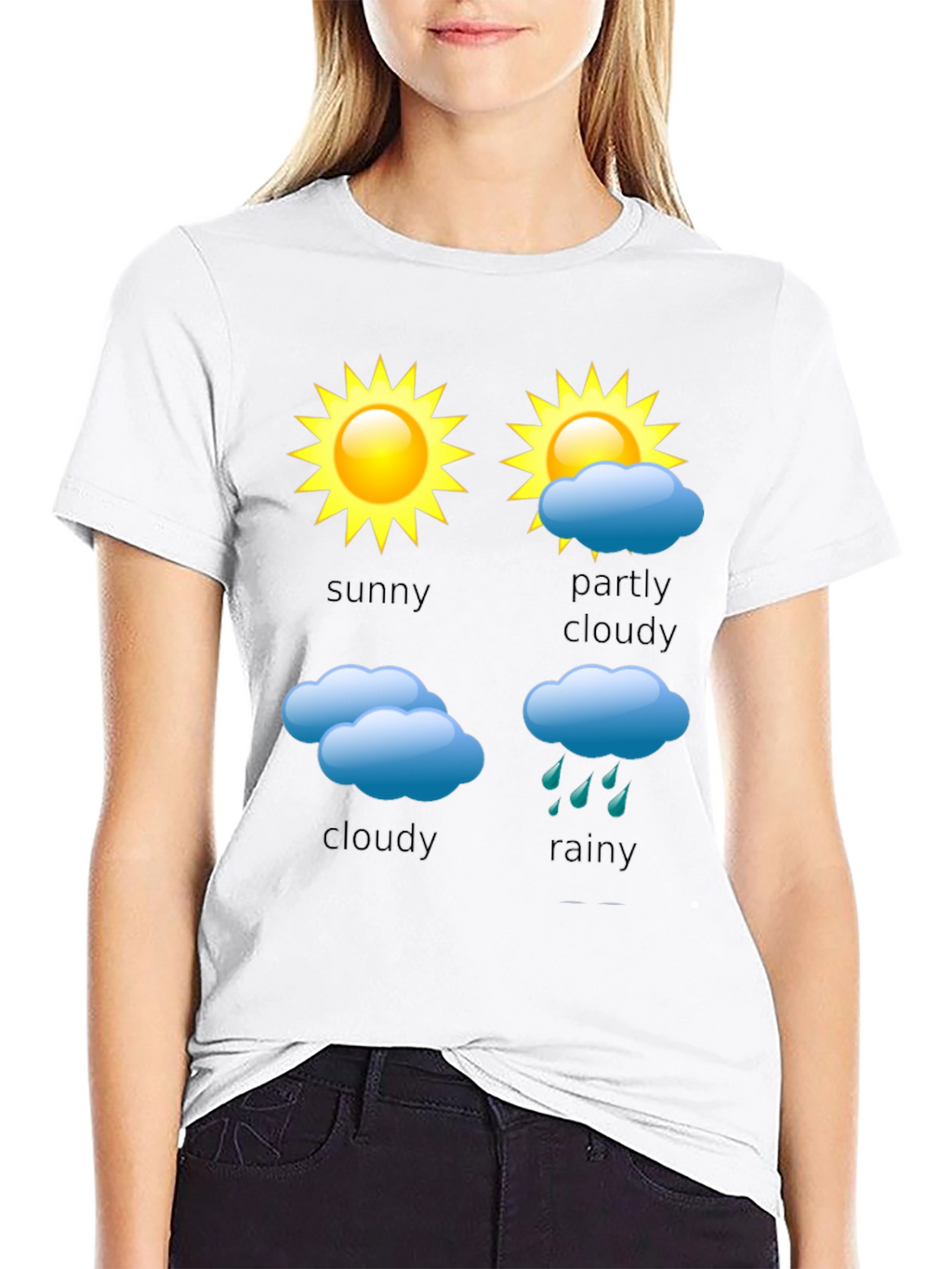 Weather Forecast T-Shirt - Sunny Cloudy Rainy