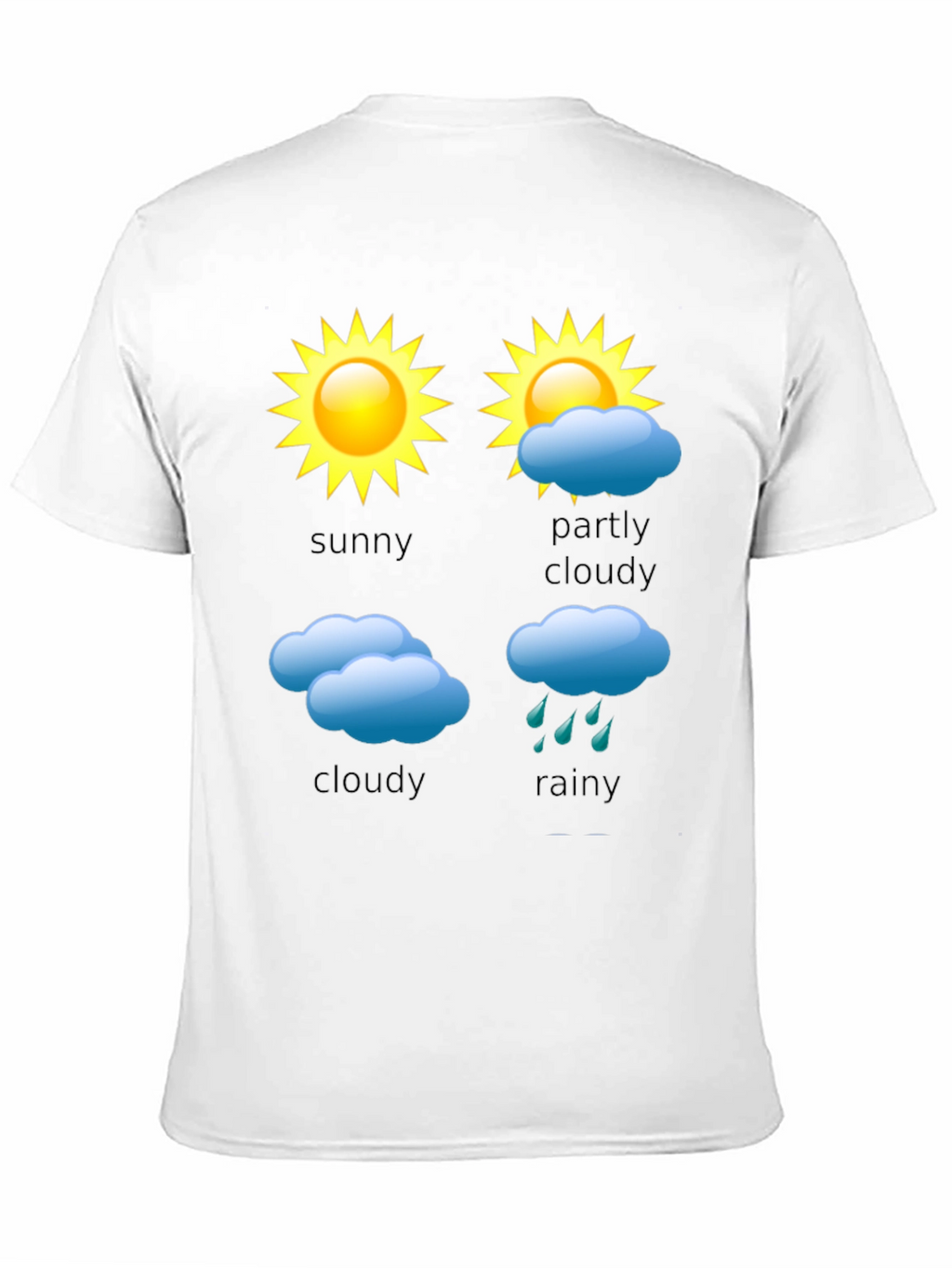 Weather Forecast T-Shirt - Sunny Cloudy Rainy