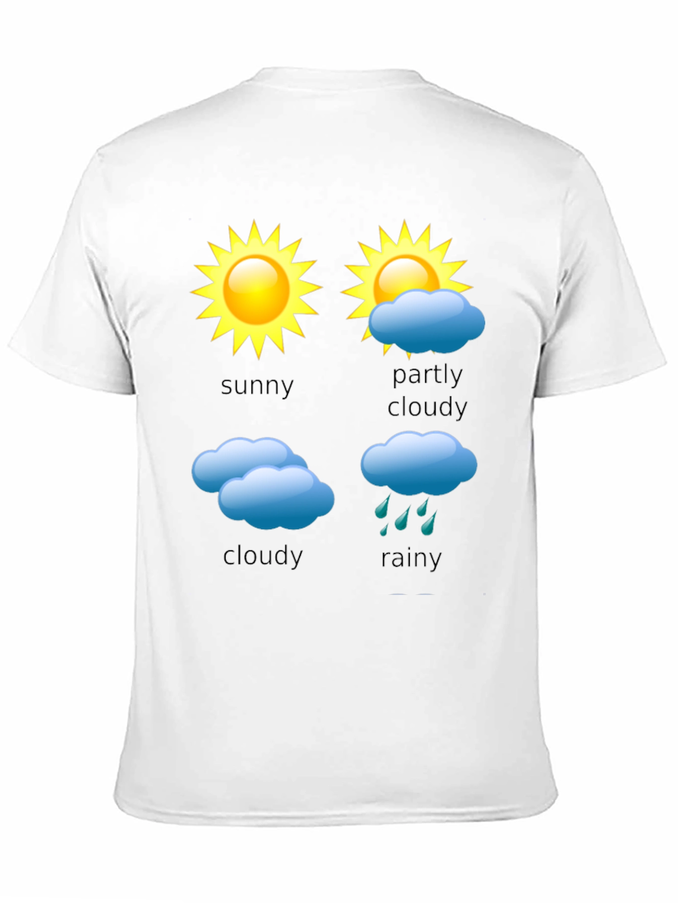 Weather Forecast T-Shirt - Sunny Cloudy Rainy