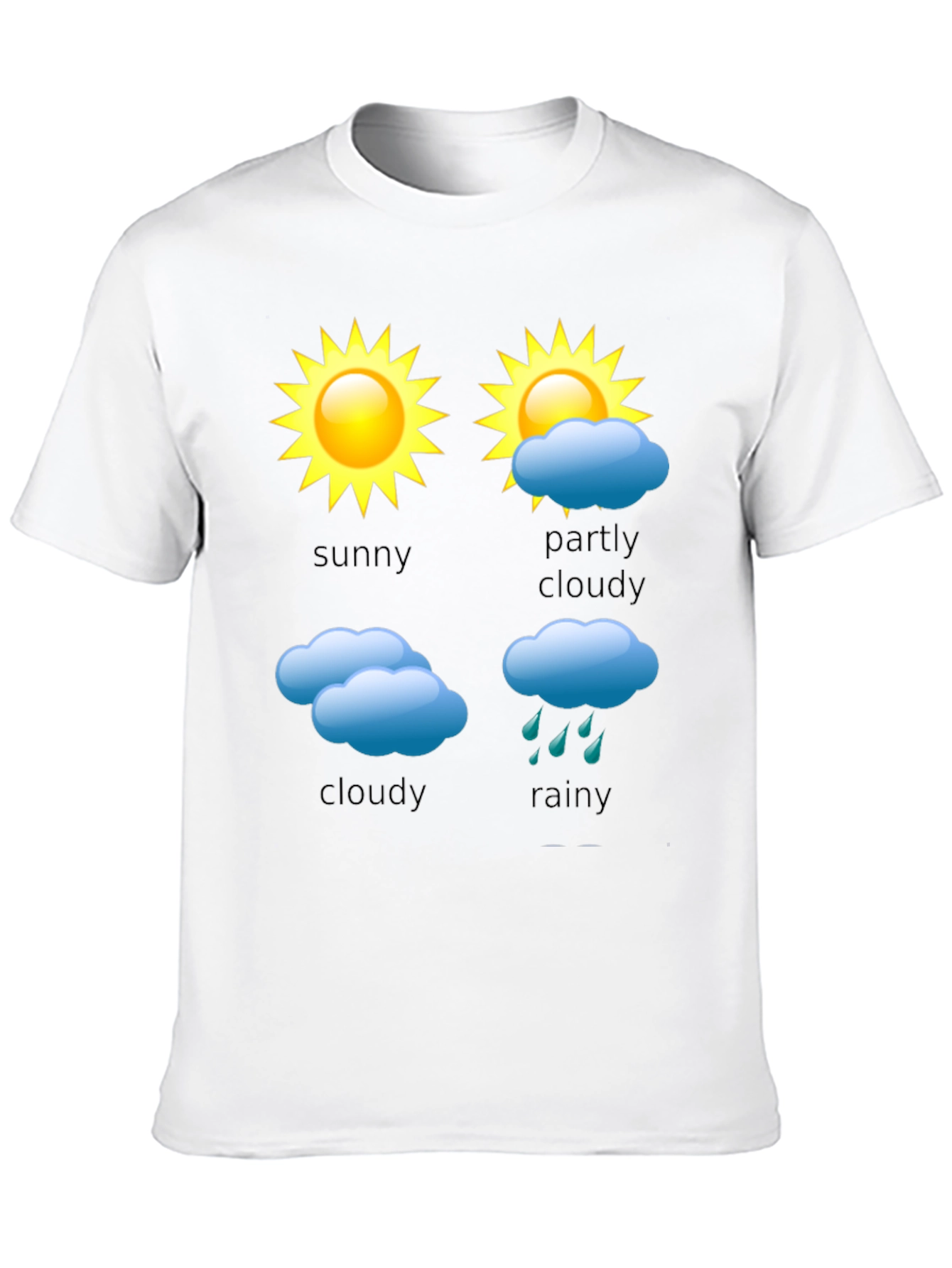 Weather Forecast T-Shirt - Sunny Cloudy Rainy