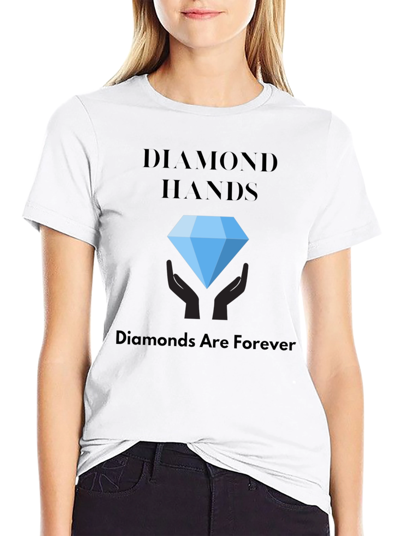 Diamond Hands Graphic Tee - Diamonds are Forever