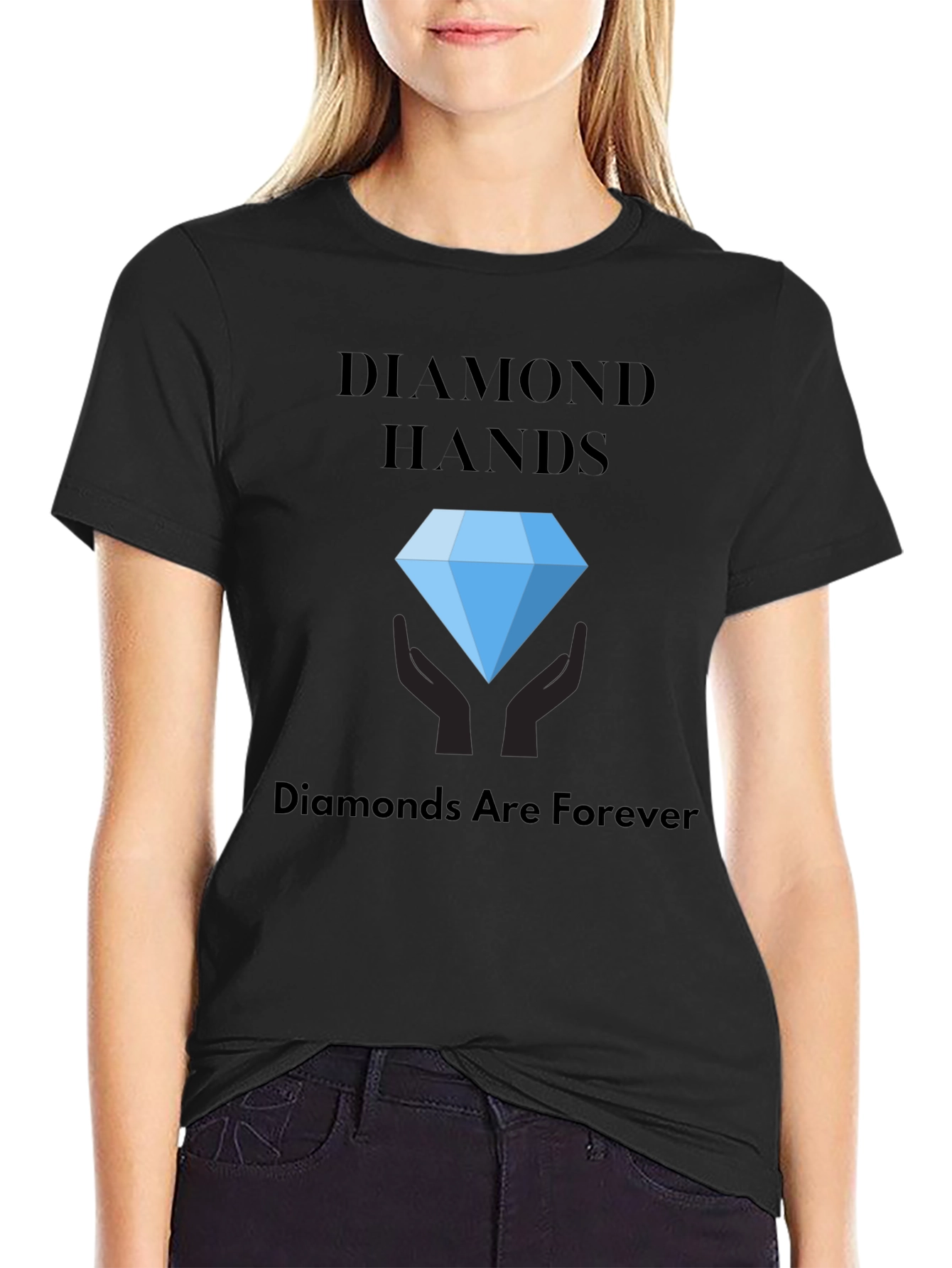 Diamond Hands Graphic Tee - Diamonds are Forever
