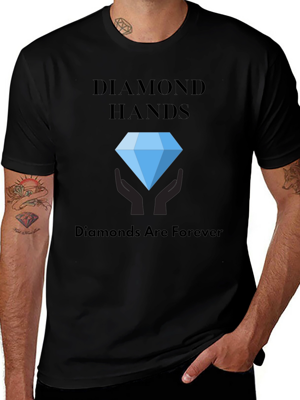 Diamond Hands Graphic Tee - Diamonds are Forever