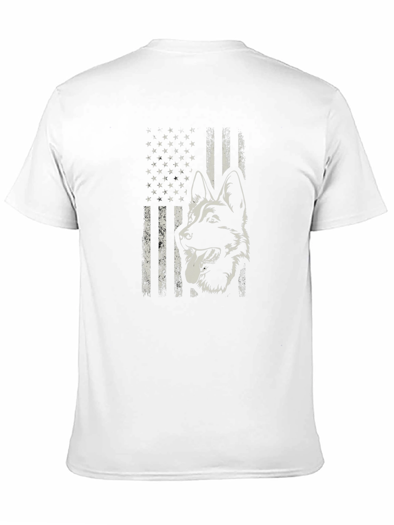 German Shepherd American Flag Graphic Tee