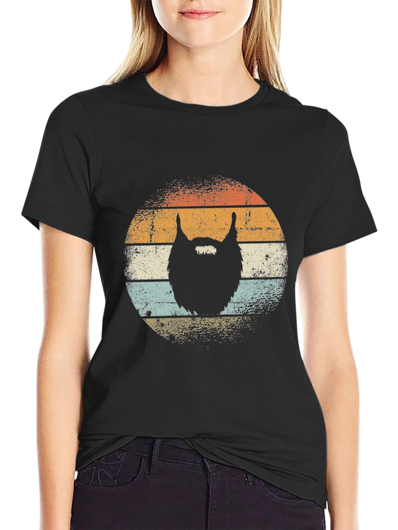 Retro Beard Graphic T-Shirt - Vintage Style