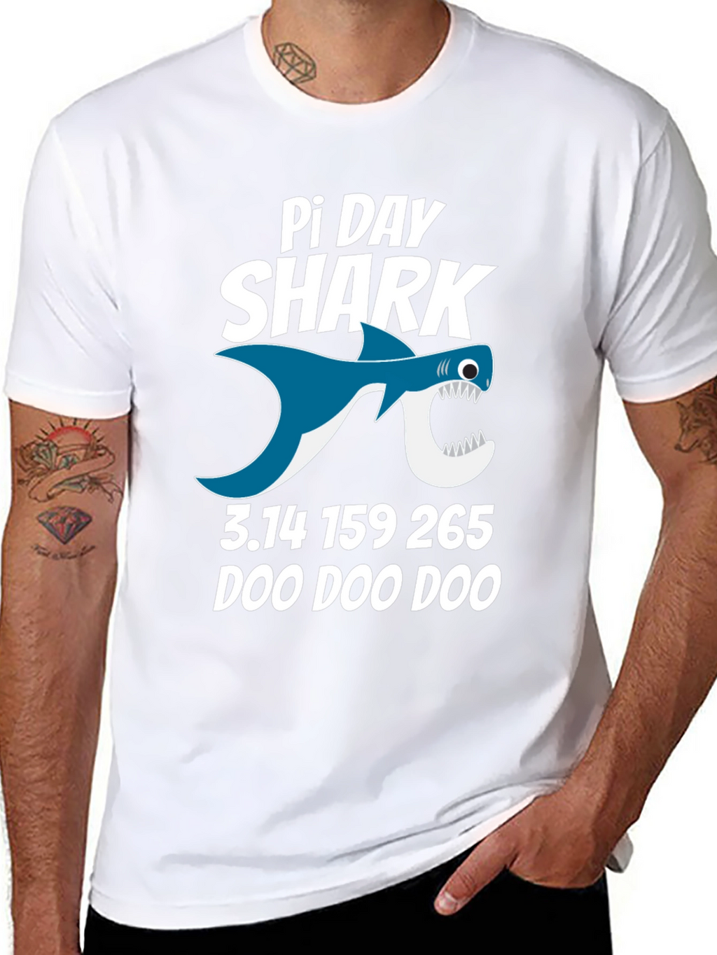 Pi Day Shark T-Shirt - Math Pun Tee