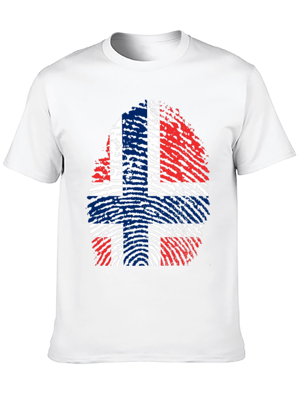 Norway Flag Fingerprint T-Shirt