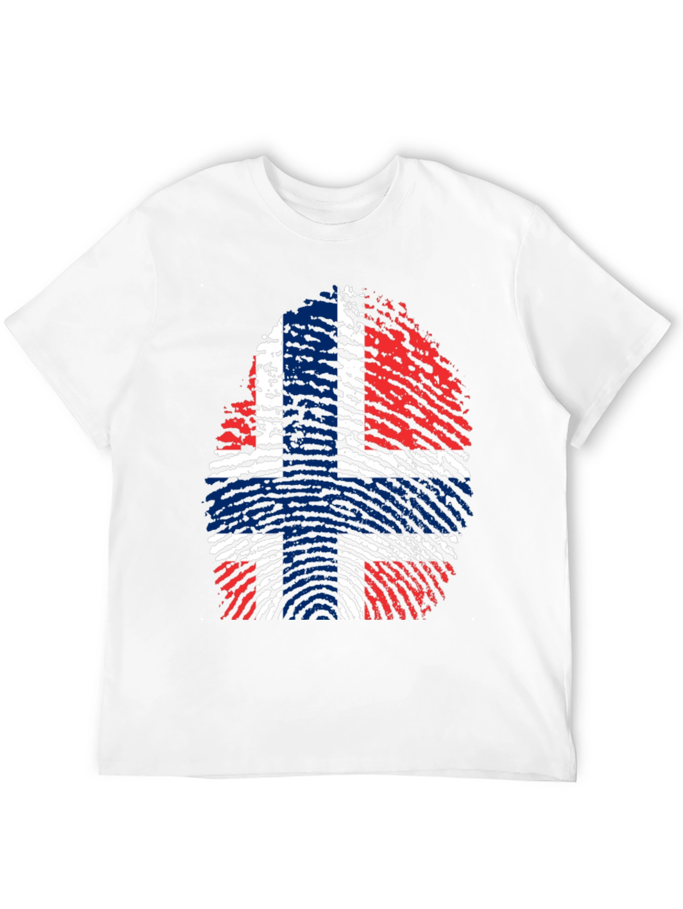 Norway Flag Fingerprint T-Shirt
