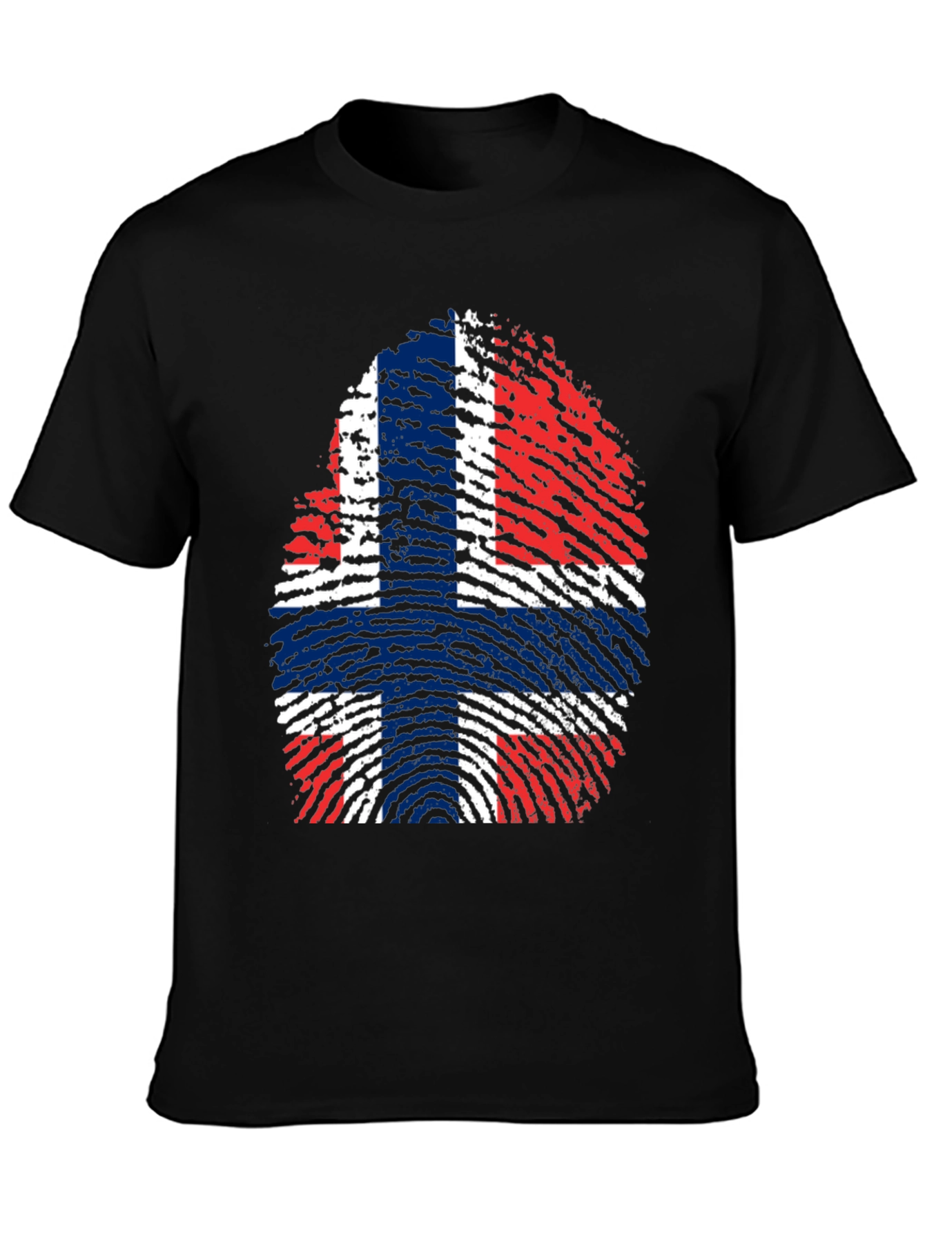 Norway Flag Fingerprint T-Shirt