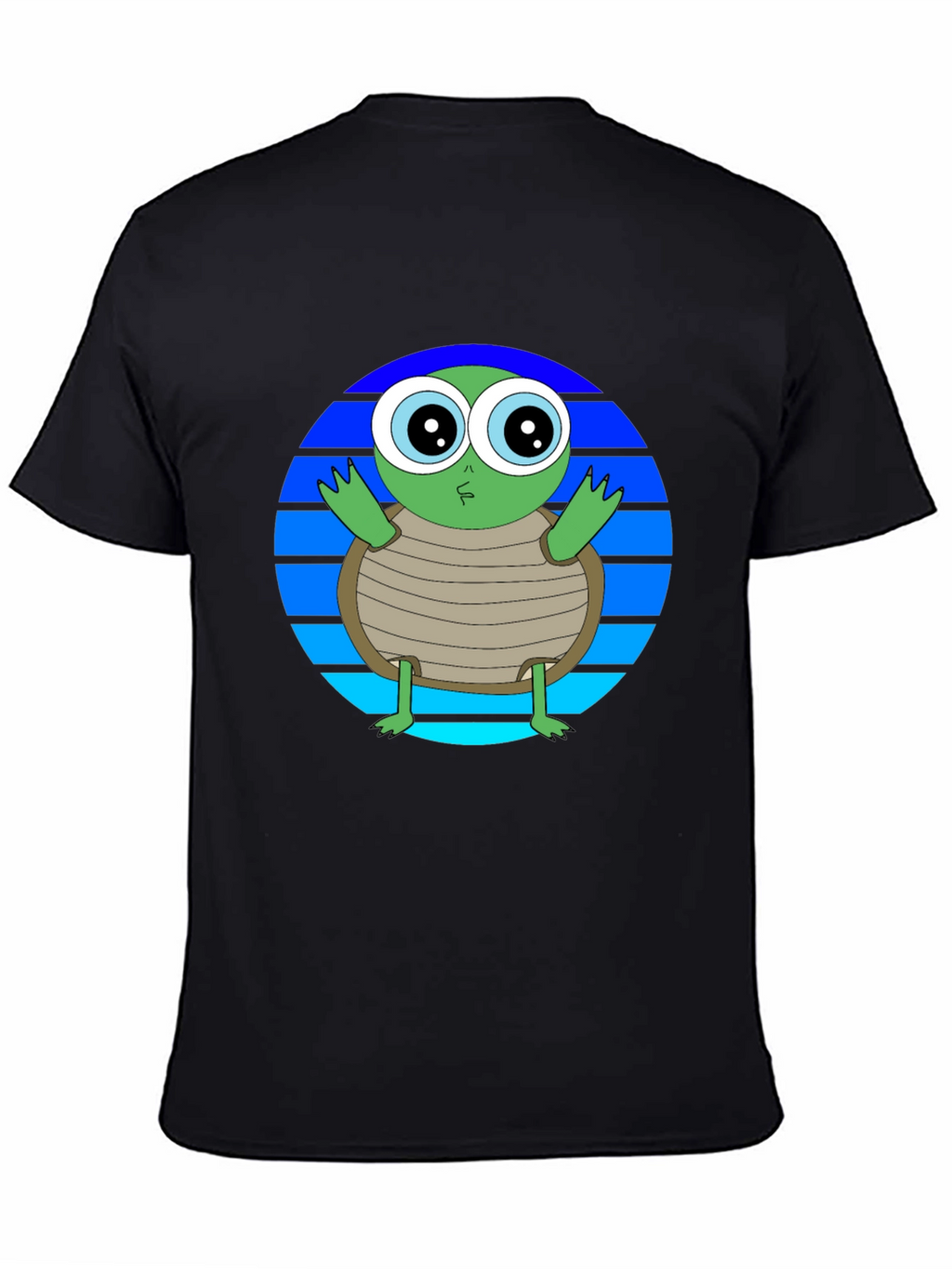 Cartoon Turtle Graphic Tee - Soft Cotton Blend
