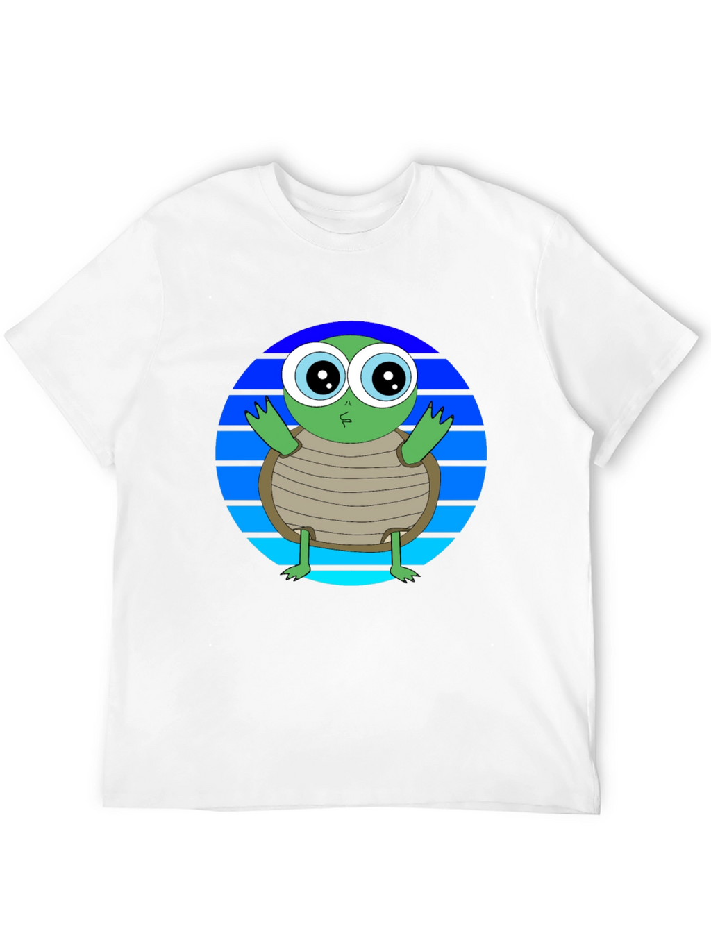 Cartoon Turtle Graphic Tee - Soft Cotton Blend
