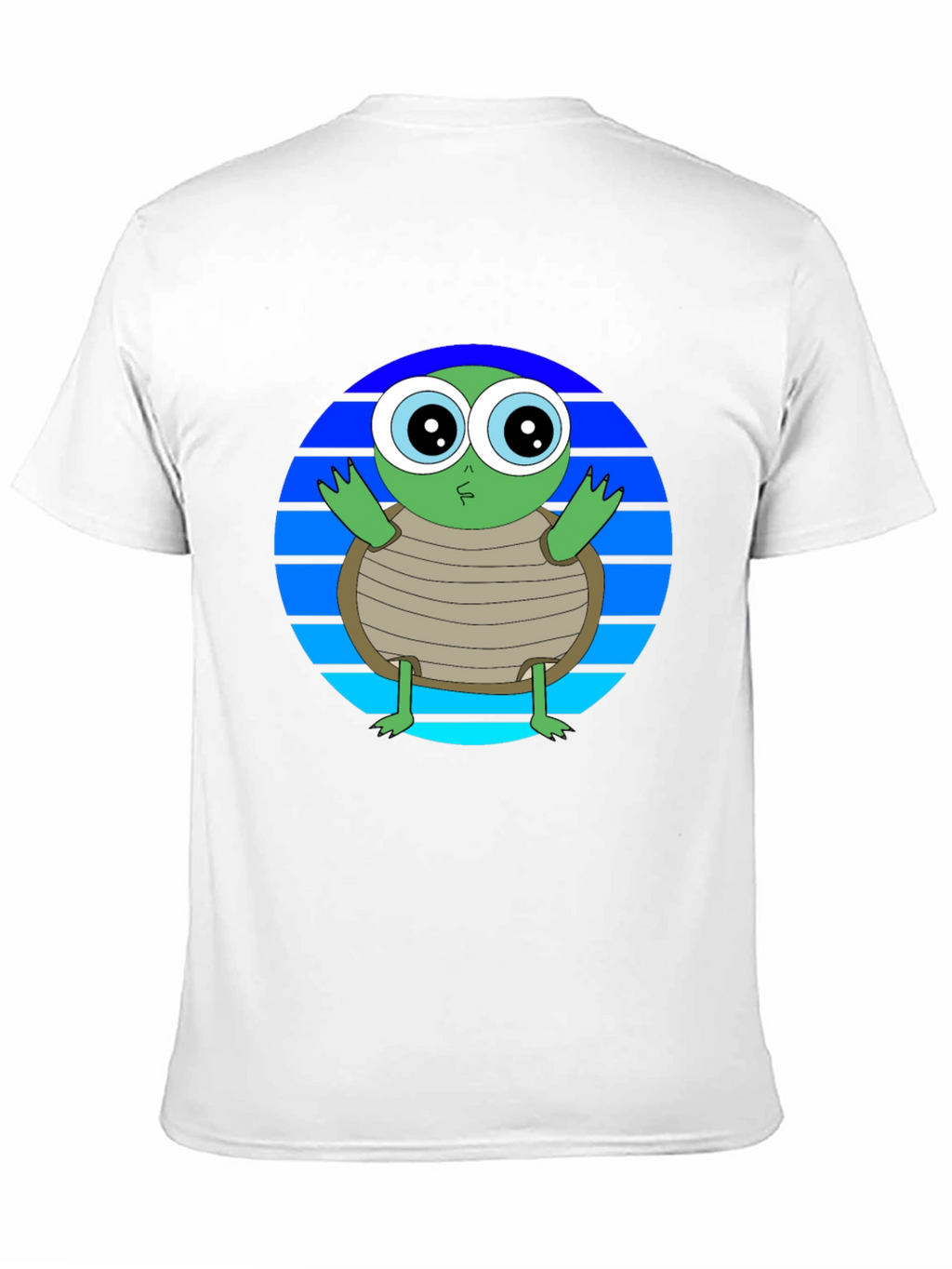 Cartoon Turtle Graphic Tee - Soft Cotton Blend