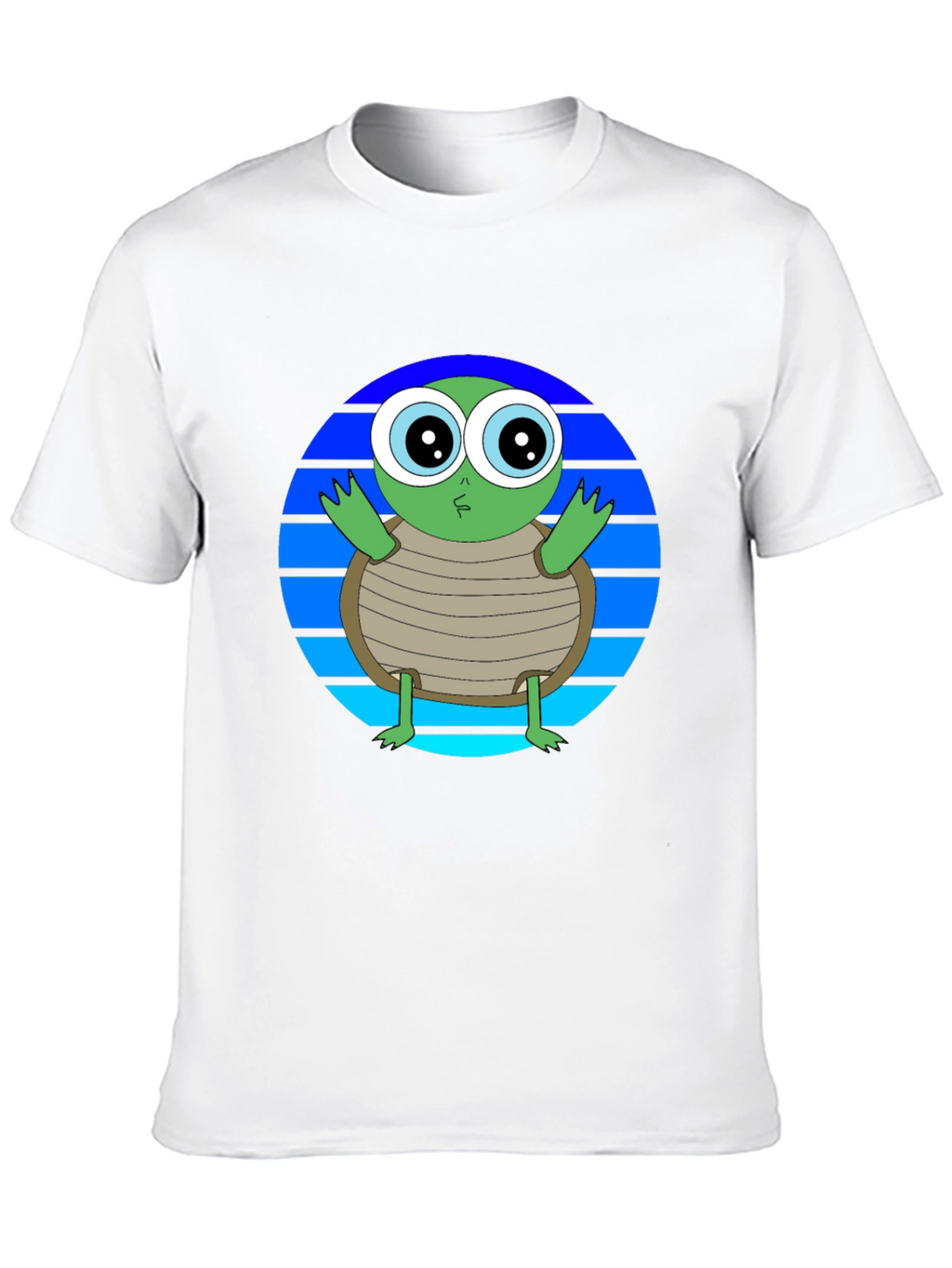 Cartoon Turtle Graphic Tee - Soft Cotton Blend