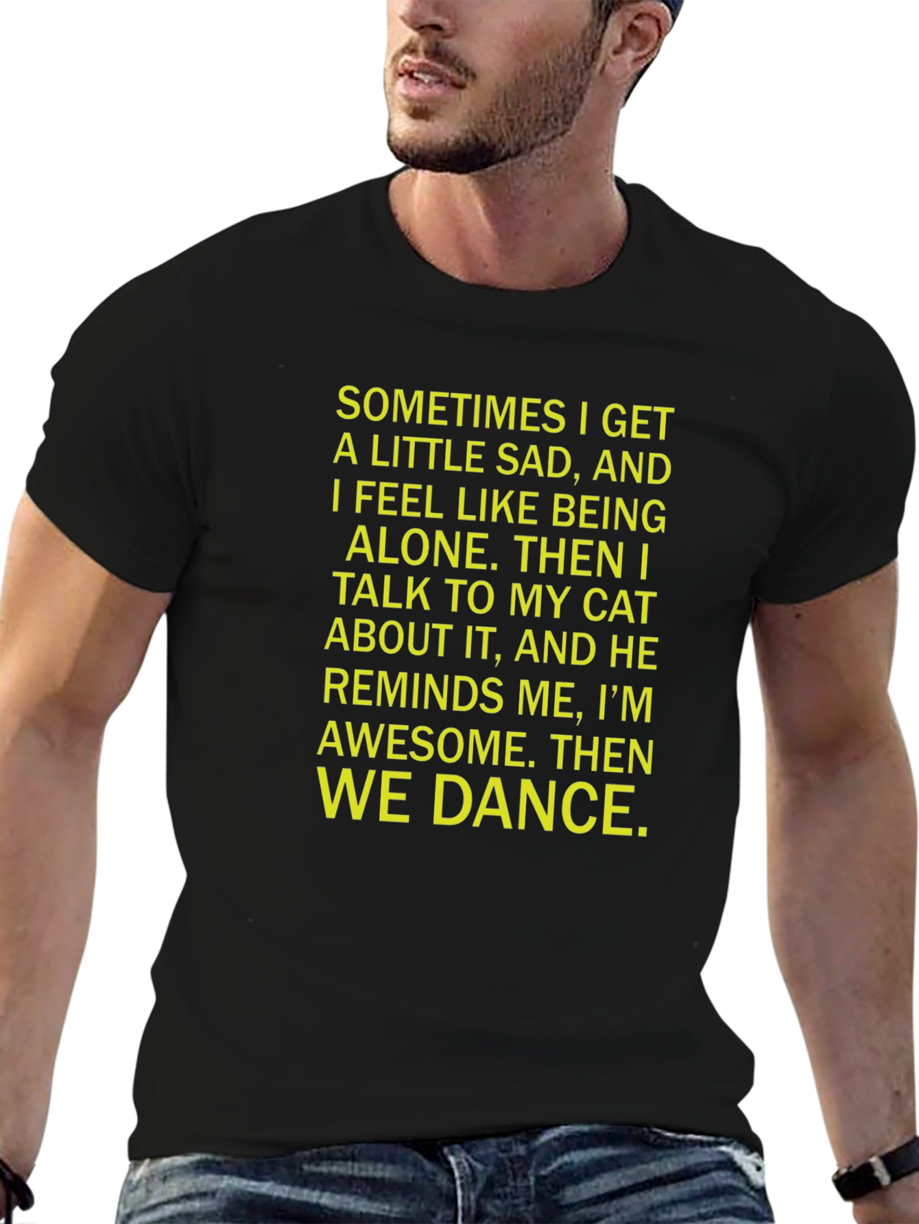 Cat Lover T-Shirt - Sometimes I Get Sad