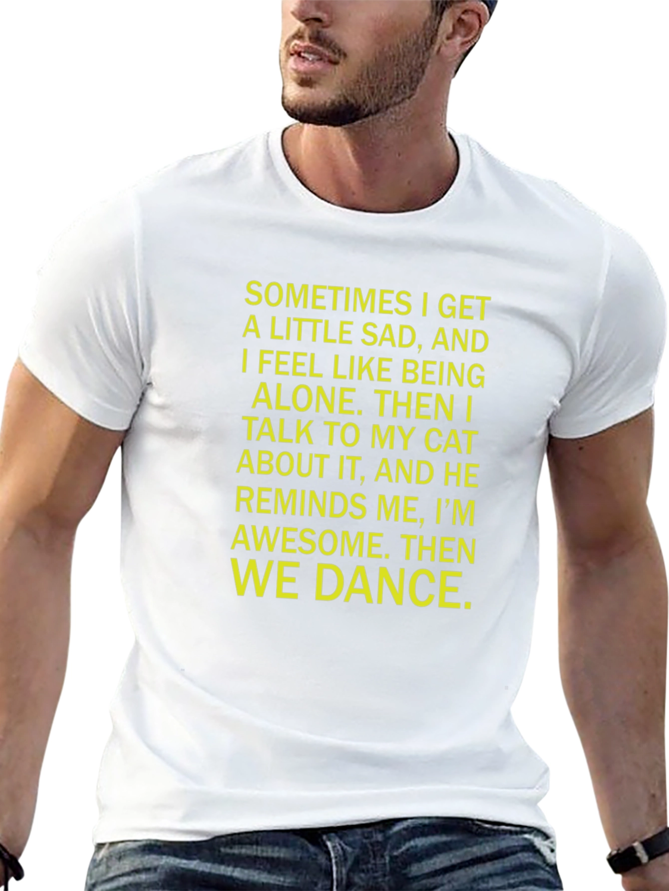 Cat Lover T-Shirt - Sometimes I Get Sad