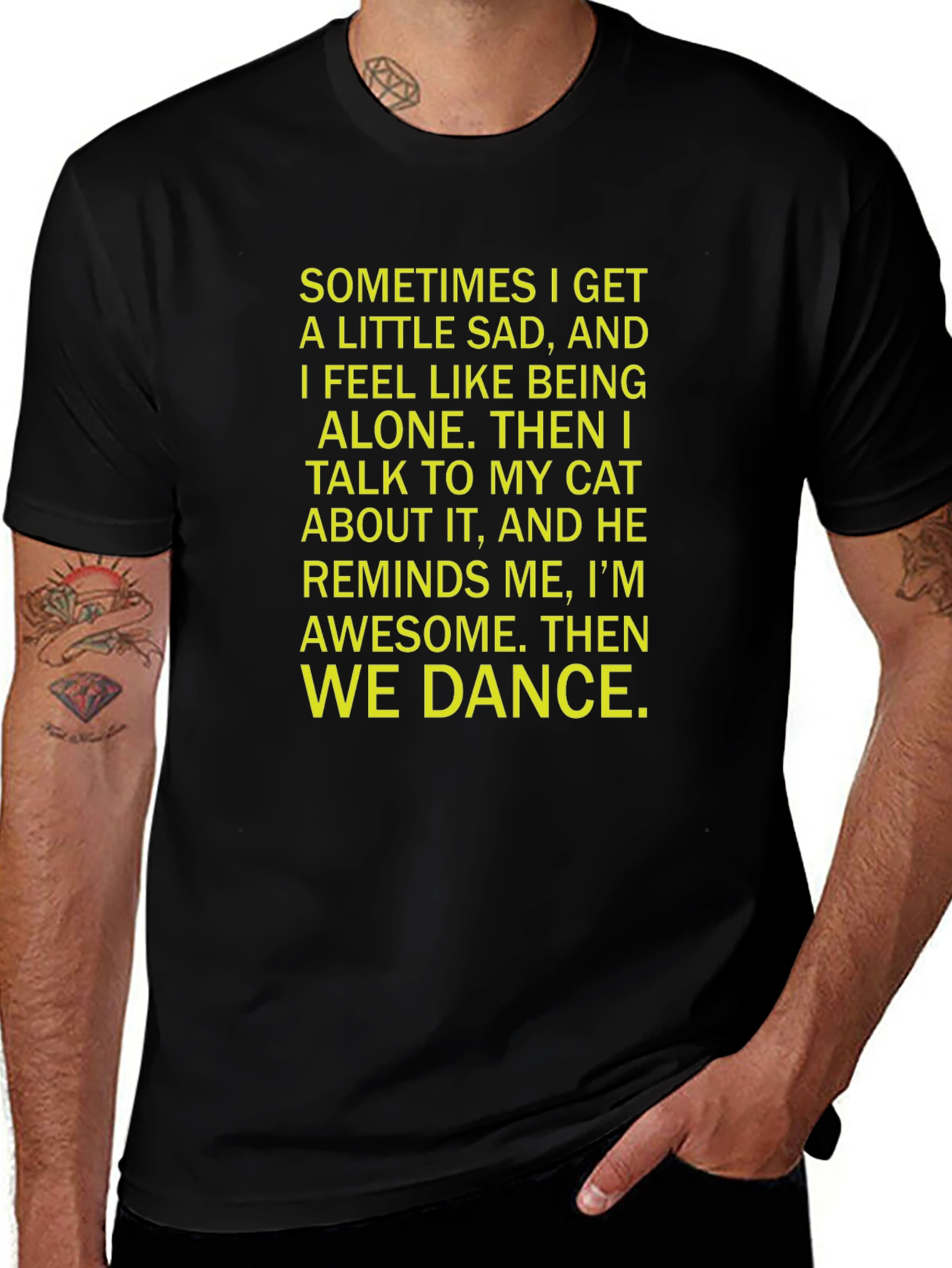 Cat Lover T-Shirt - Sometimes I Get Sad