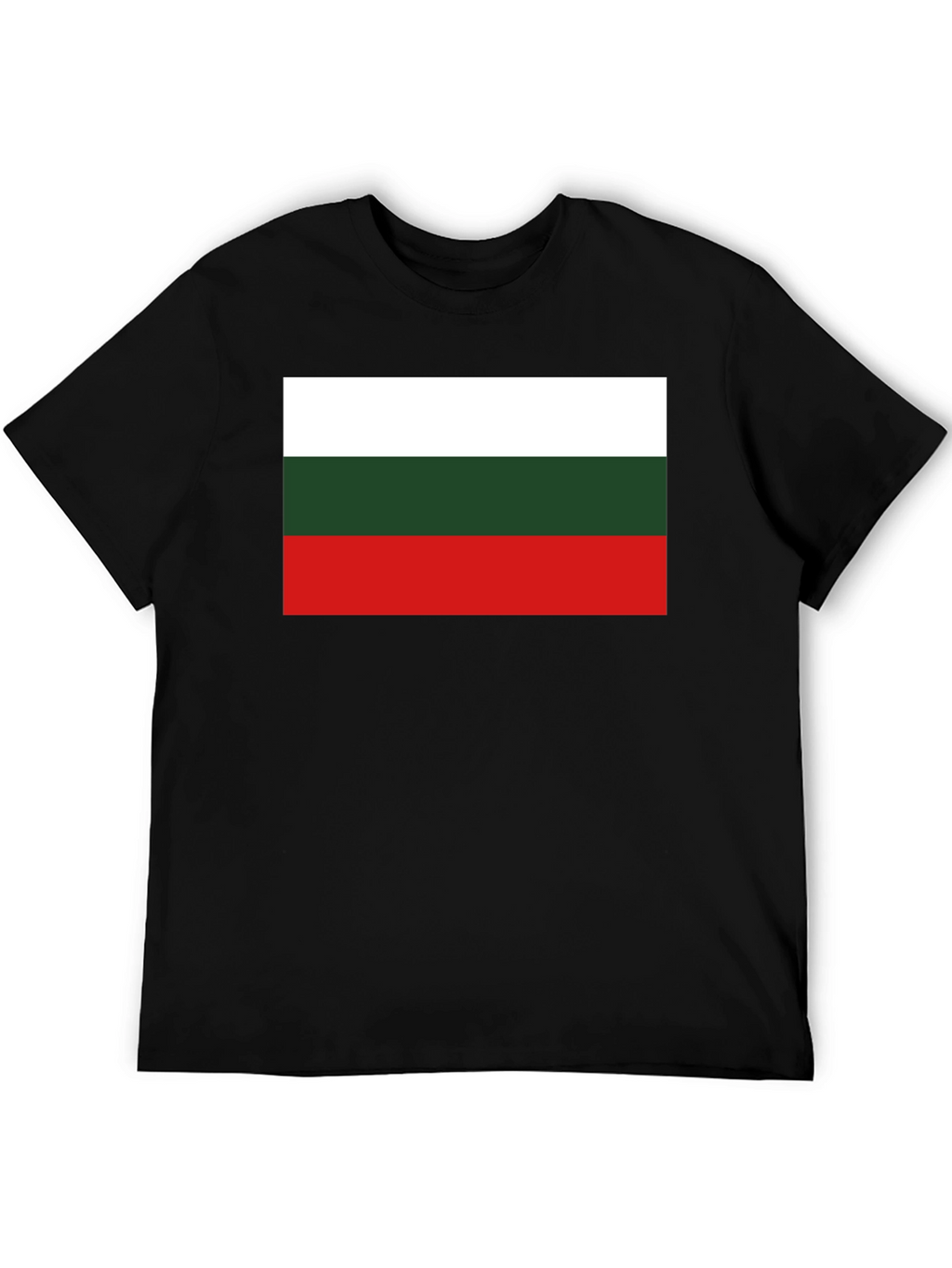 Bulgaria Flag T-Shirt - Black Cotton Tee