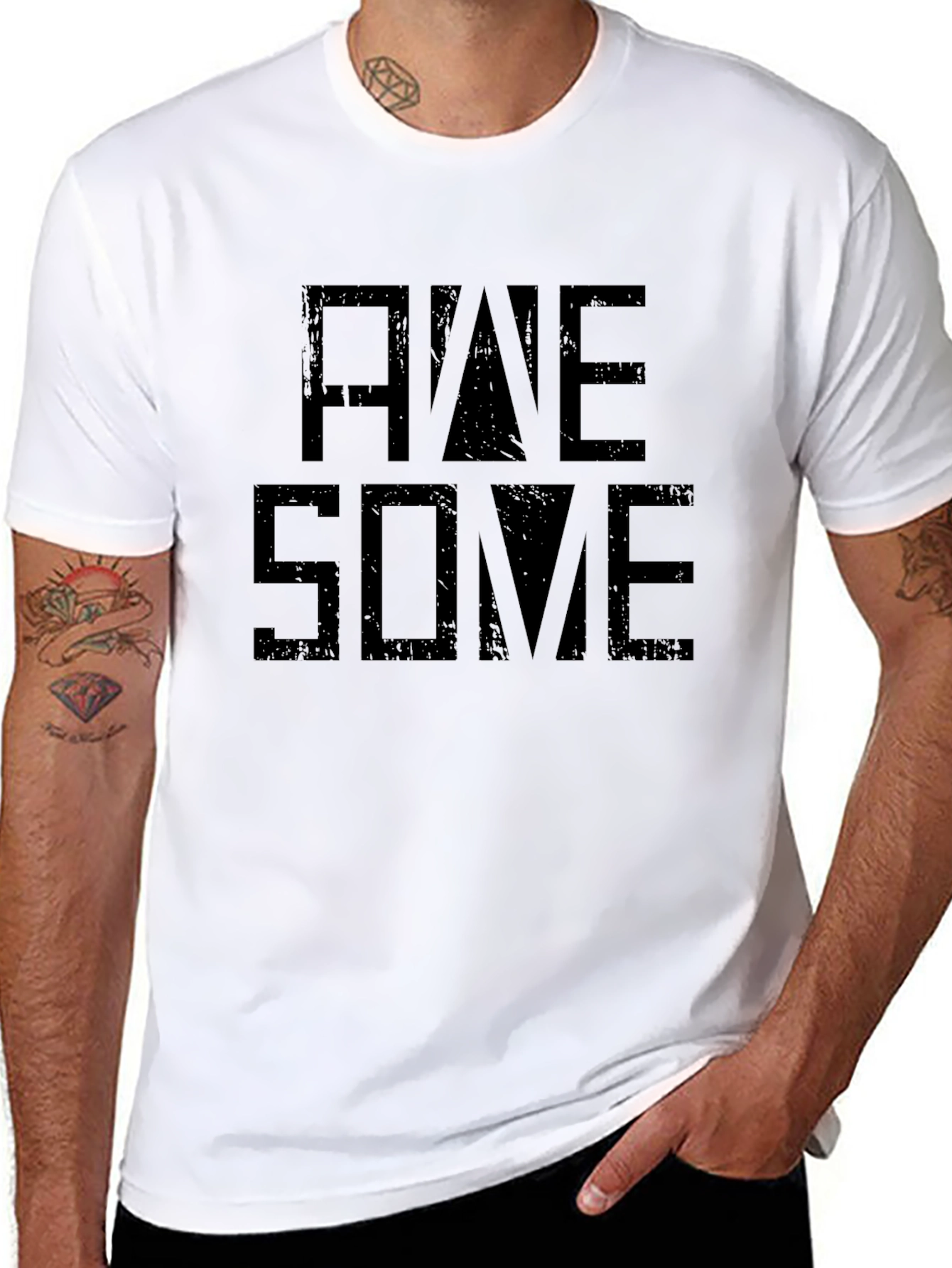 Awesome Graphic Tee - Mens Black T-Shirt
