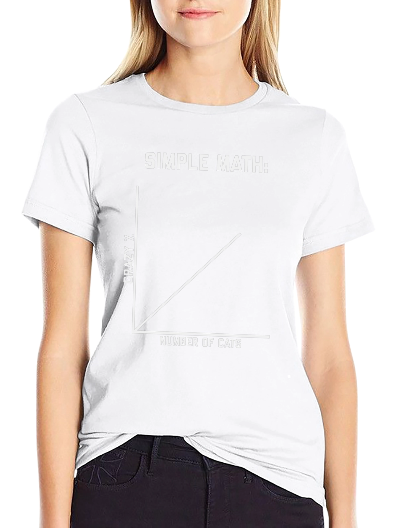 Crazy Cat Person T-Shirt - Simple Math Graph