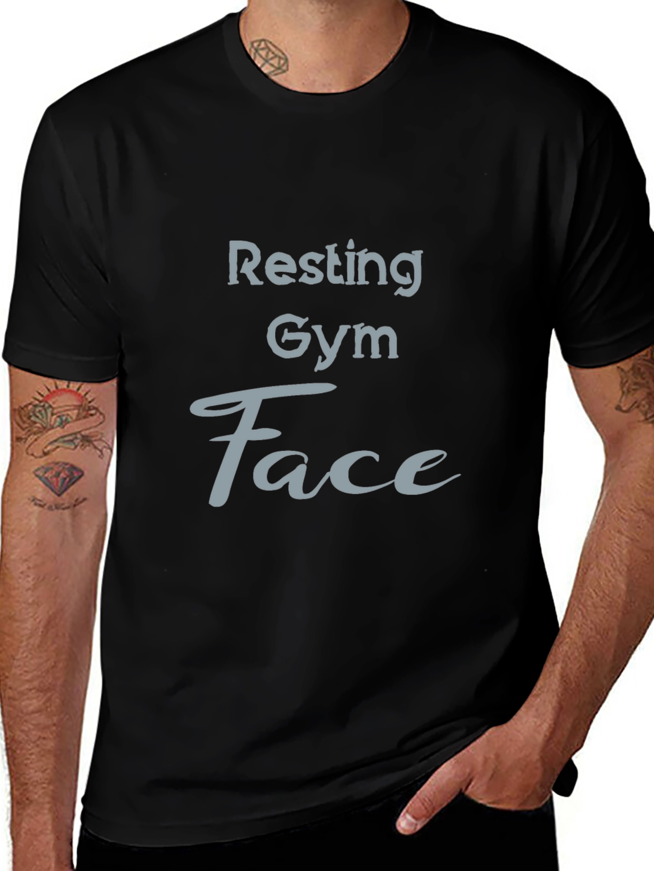 Resting Gym Face Graphic T-Shirt