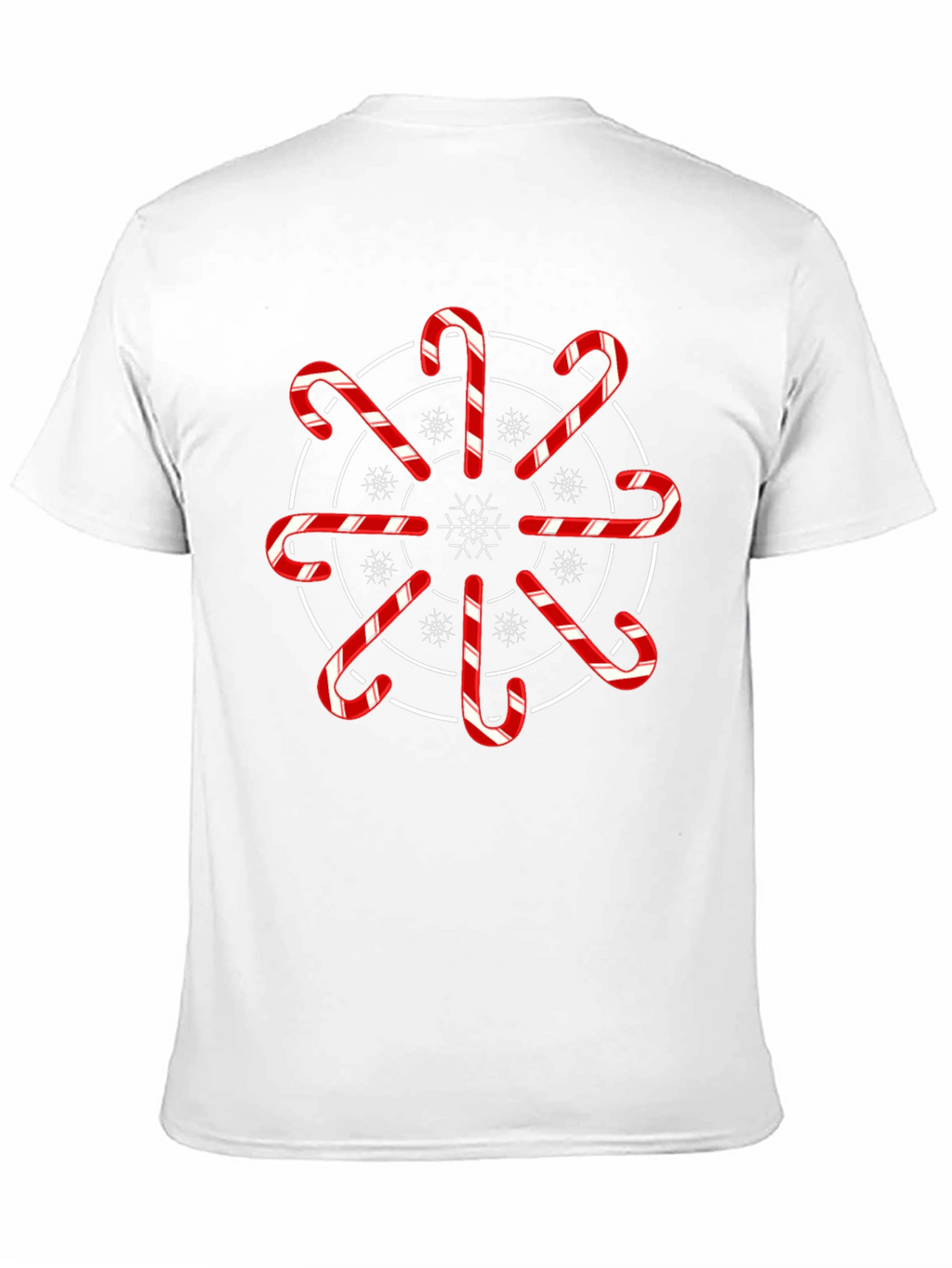 Festive Candy Cane Snowflake Graphic Tee