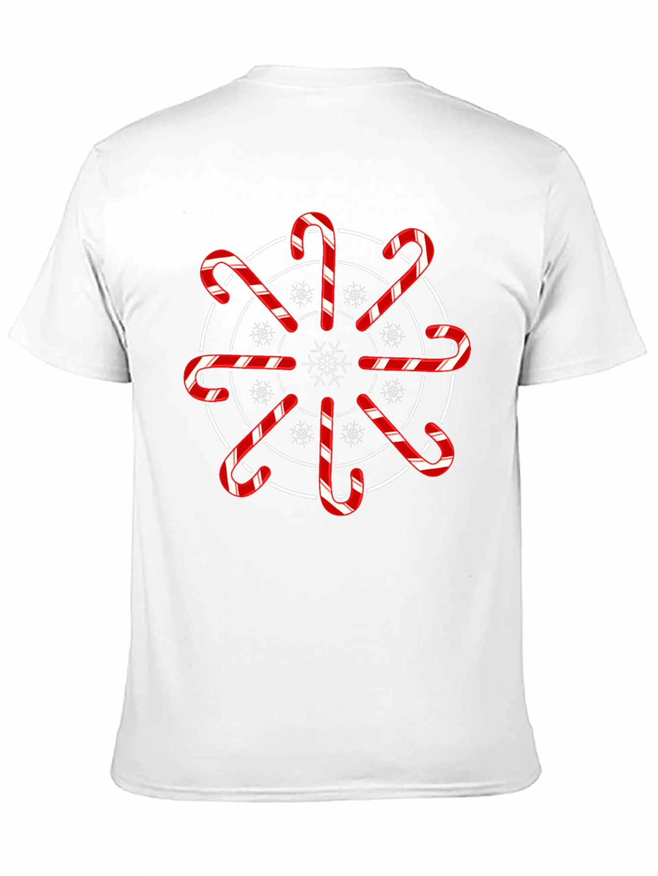 Festive Candy Cane Snowflake Graphic Tee