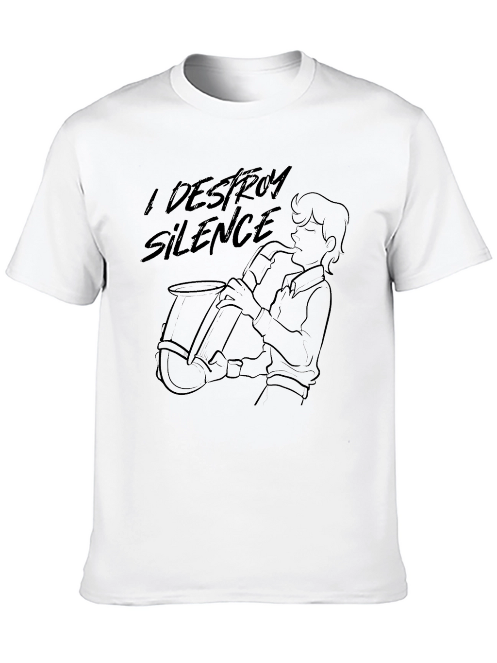 I Destroy Silence Black Graphic Tee