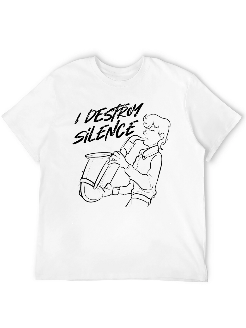 I Destroy Silence Black Graphic Tee