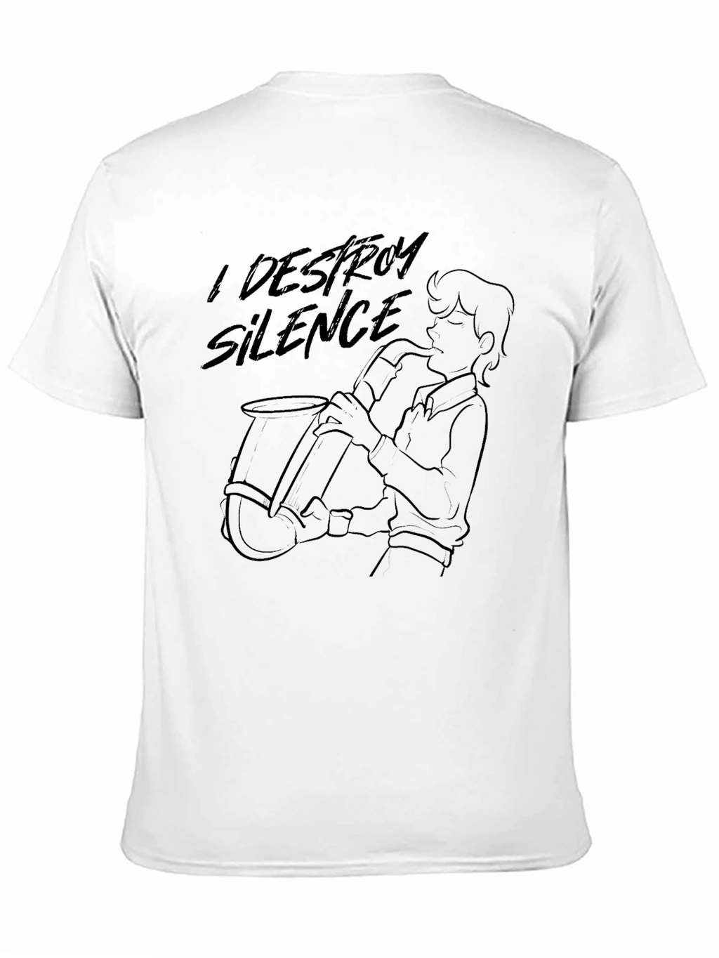 I Destroy Silence Black Graphic Tee