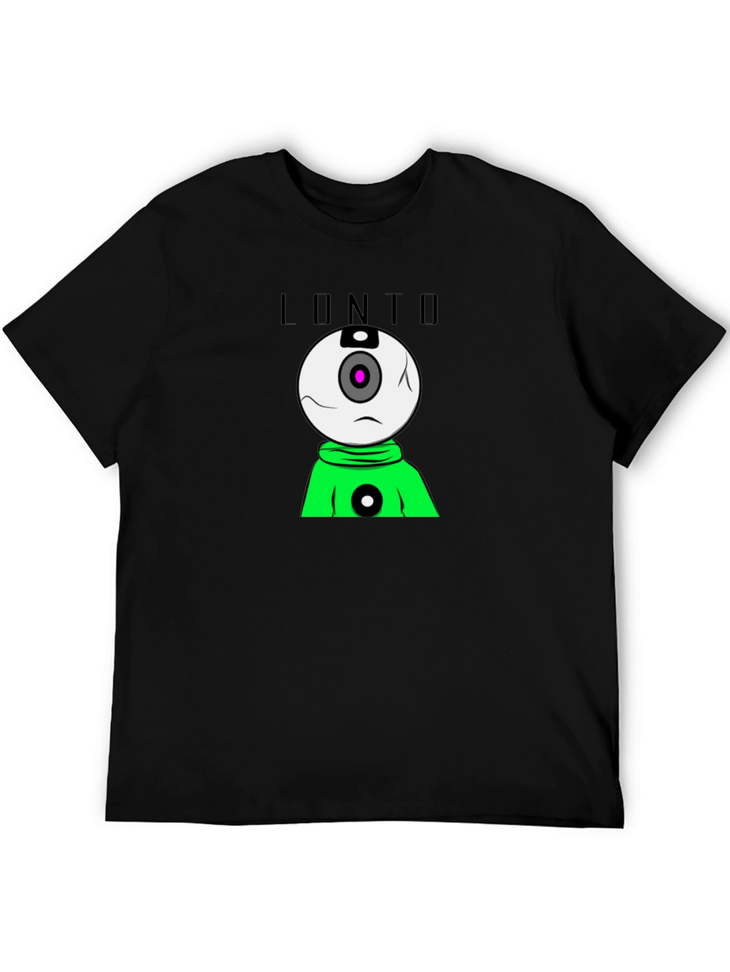Lonto Graphic T-Shirt - Black Crew Neck Tee