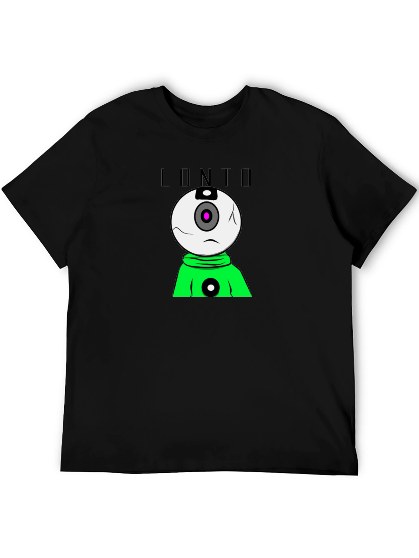 Lonto Graphic T-Shirt - Black Crew Neck Tee