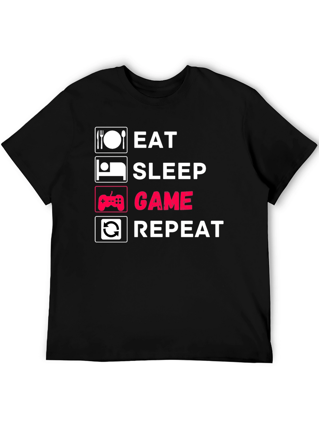 Eat Sleep Game Repeat Graphic Tee