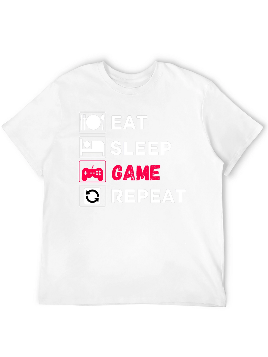 Eat Sleep Game Repeat Graphic Tee