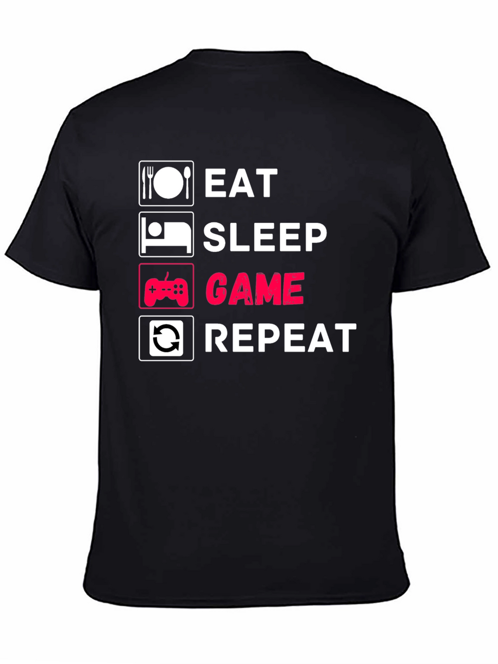 Eat Sleep Game Repeat Graphic Tee