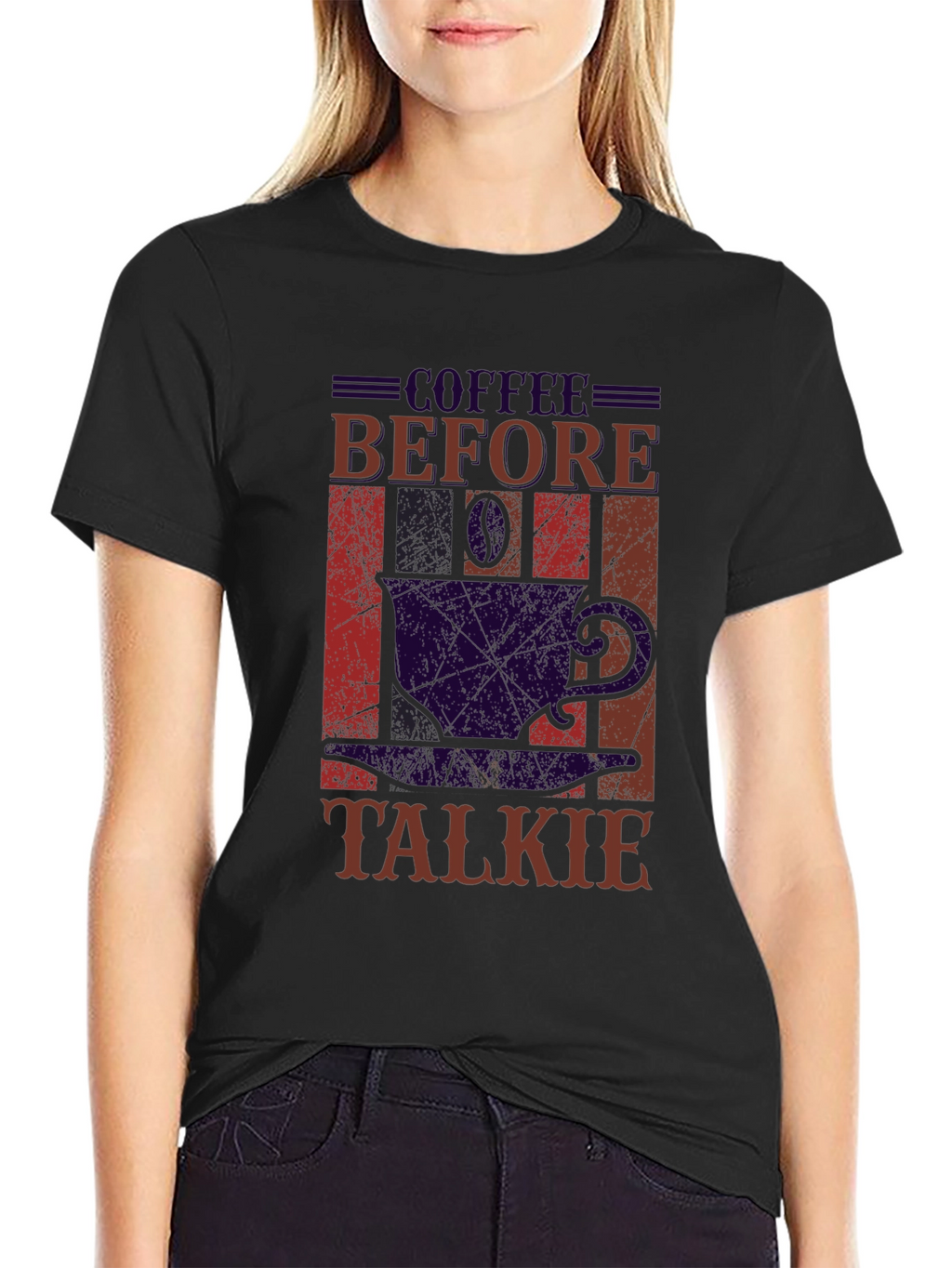 Coffee Before Talkie Black Graphic Tee