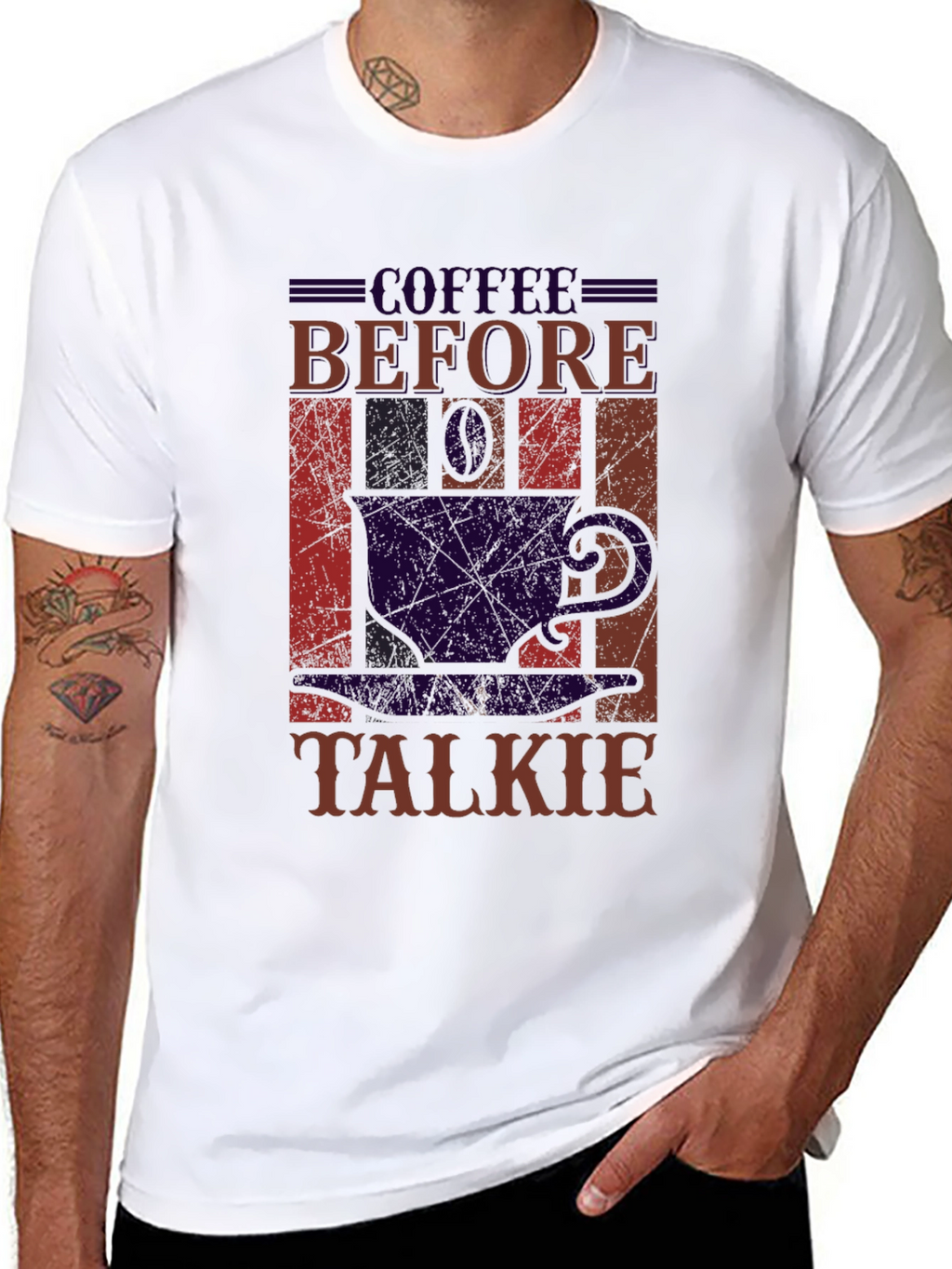 Coffee Before Talkie Black Graphic Tee